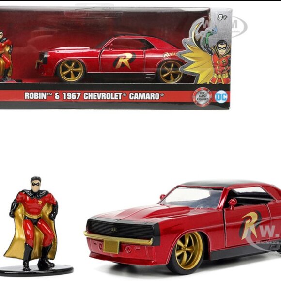 NEW Gotham Knights Red Hood Funko Pop Figure #891 & Robin with 1969 Chevy Camaro - Picture 14 of 14